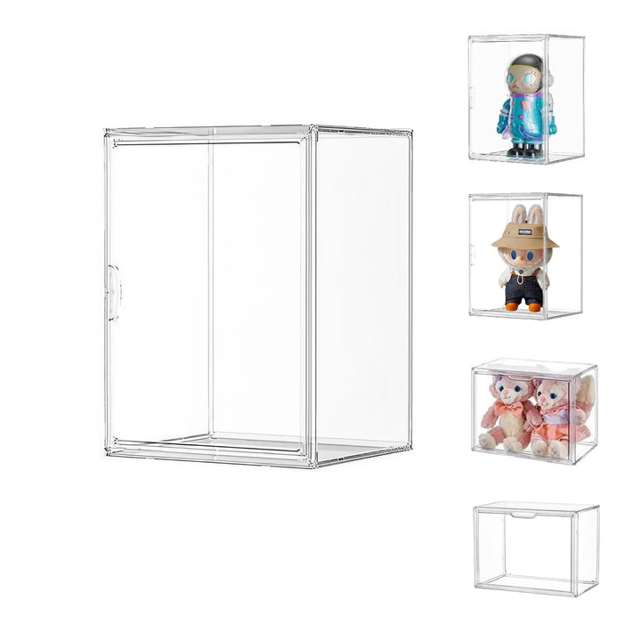 Siyecioa Acryl Vitrine Schaukasten Transparent, Plexiglas Vitrine mit Tür Für Action Figuren Spielze