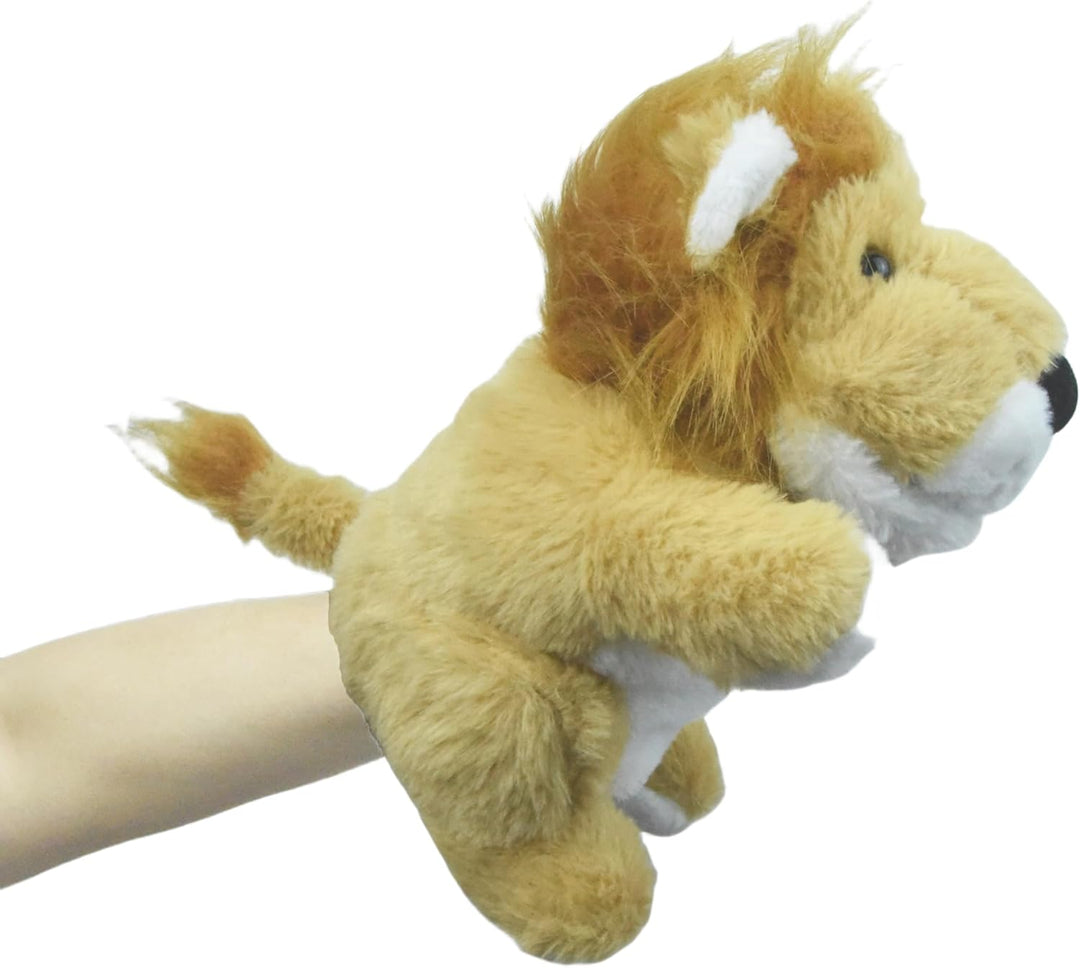 Tiny Heart Handpuppen Löwen Tier Plüsch Spielzeug mit Arbeits Mund Cute Soft Plüsch Puppet für Kinde
