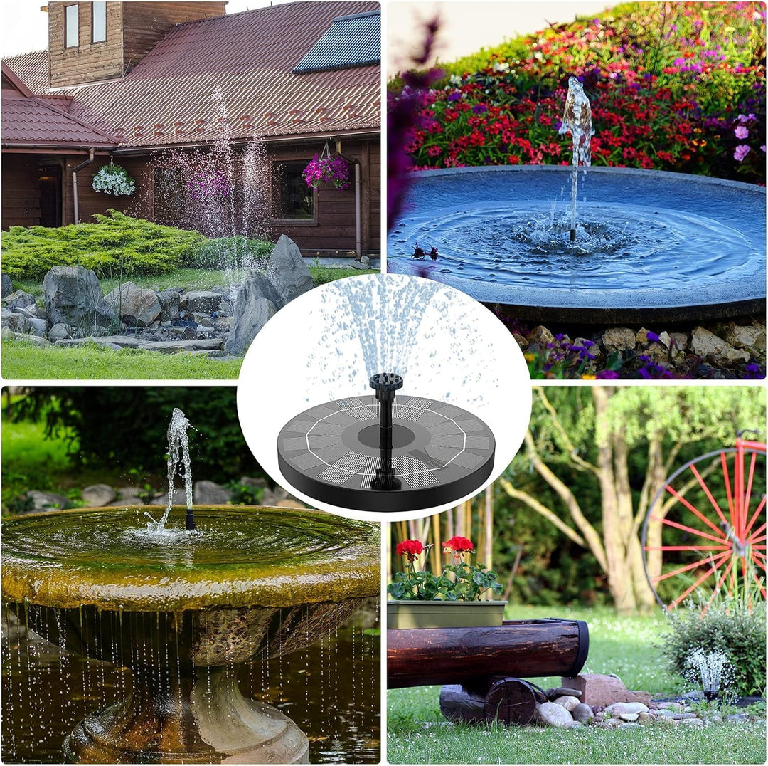 AISITIN Solar Springbrunnen für Aussen,2.5W Solarbrunnen Teichpumpe 2PCS mit Panel Wasserpumpe Schwi