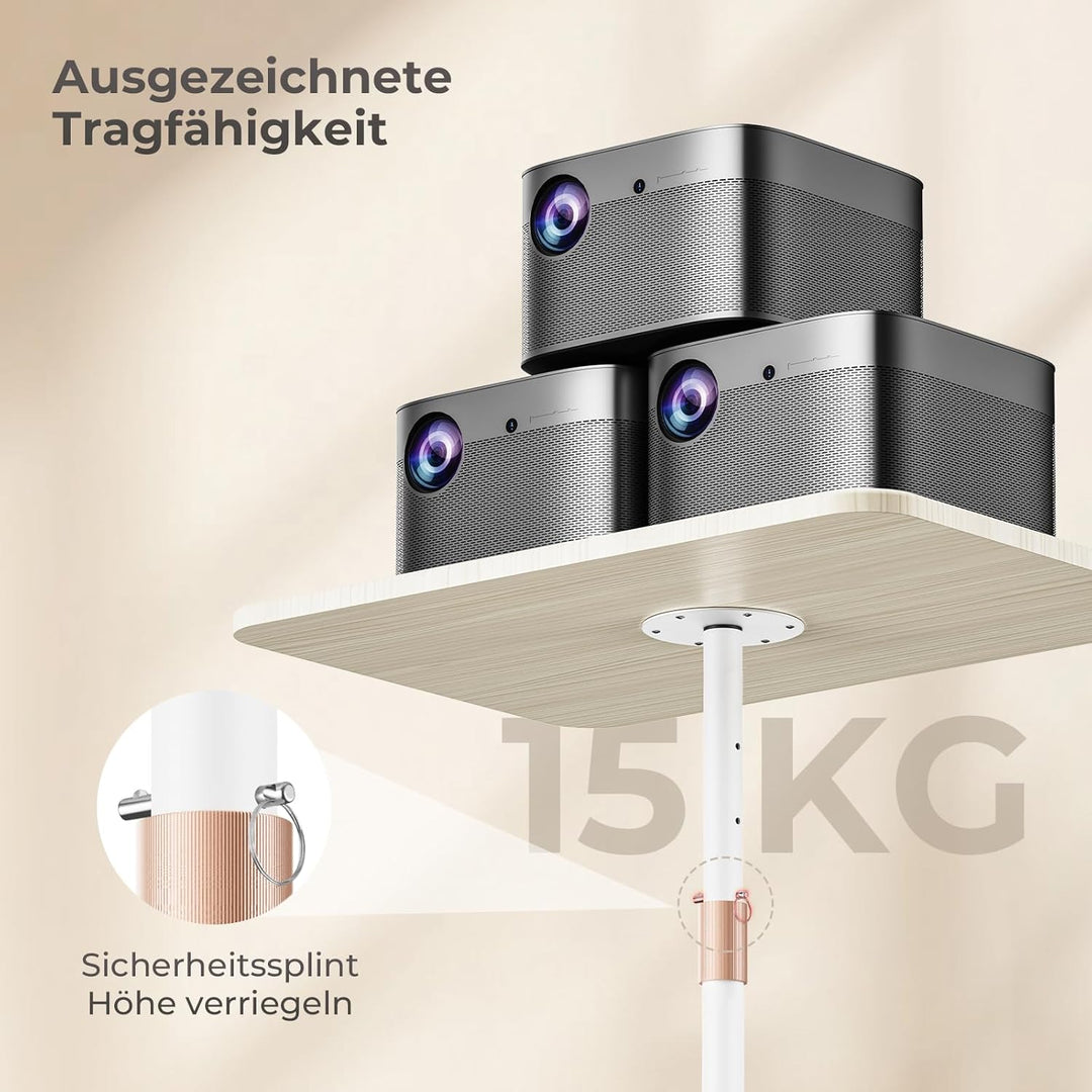 Tragbarer Laptop-Ständer, höhenverstellbarer Beistelltisch für Sofa/Nachtschrank, eleganter Holz-Red
