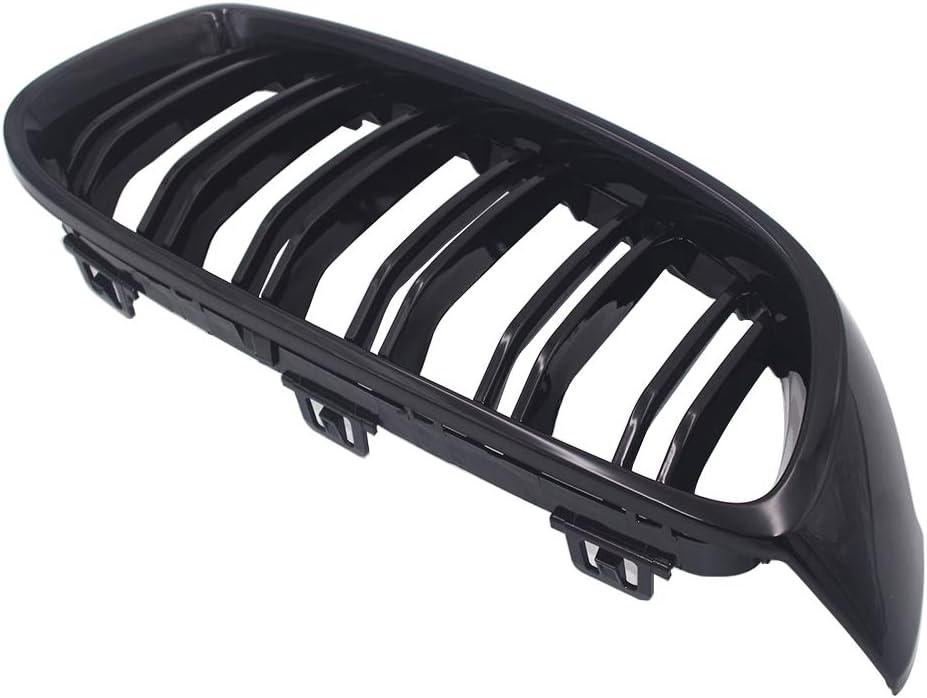 GSRECY Für F32, F33, F36, F80, F82, F83, 4er-Reihe, Nieren-Twin-Lamellen-Stossstangengrill, schwarz