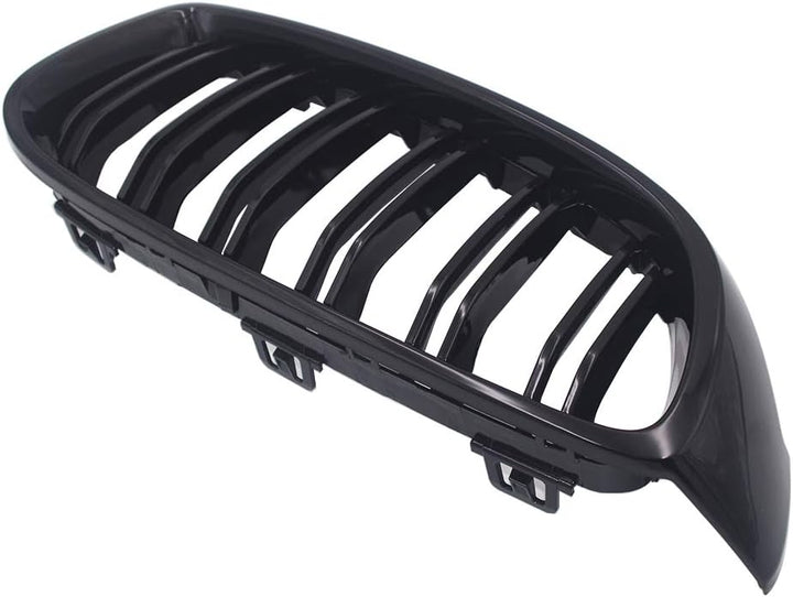 GSRECY Für F32, F33, F36, F80, F82, F83, 4er-Reihe, Nieren-Twin-Lamellen-Stossstangengrill, schwarz