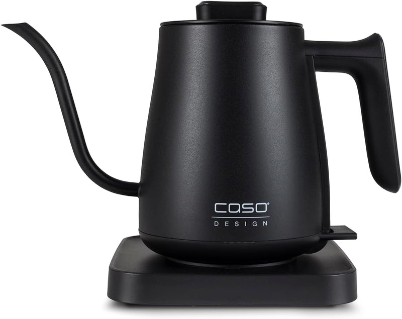 CASO Coffee Classic Kettle – elektrischer Wasserkocher, hochwertiges matt schwarzes Design mit gesch