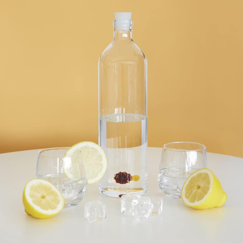 balvi Flasche Atlantis Globefish Glasflasche mit Stöpsel in Form eines Kugelfisches Borosilikatglas