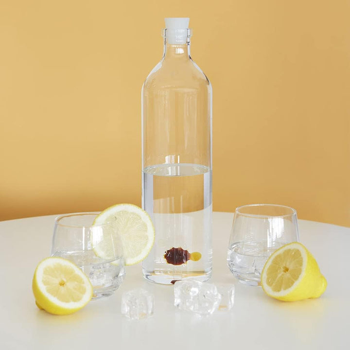 balvi Flasche Atlantis Globefish Glasflasche mit Stöpsel in Form eines Kugelfisches Borosilikatglas