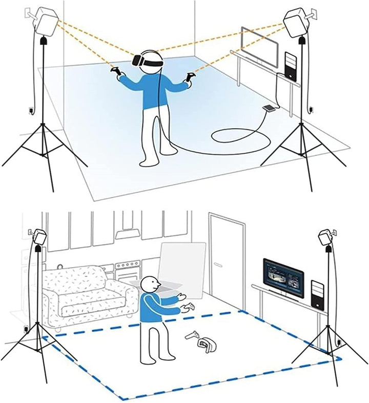 Selens 200cm Lichtstativ Light Stand Kit 2 Stück für HTC Vive VR Spiel Fotografie Produkt, Einstellb