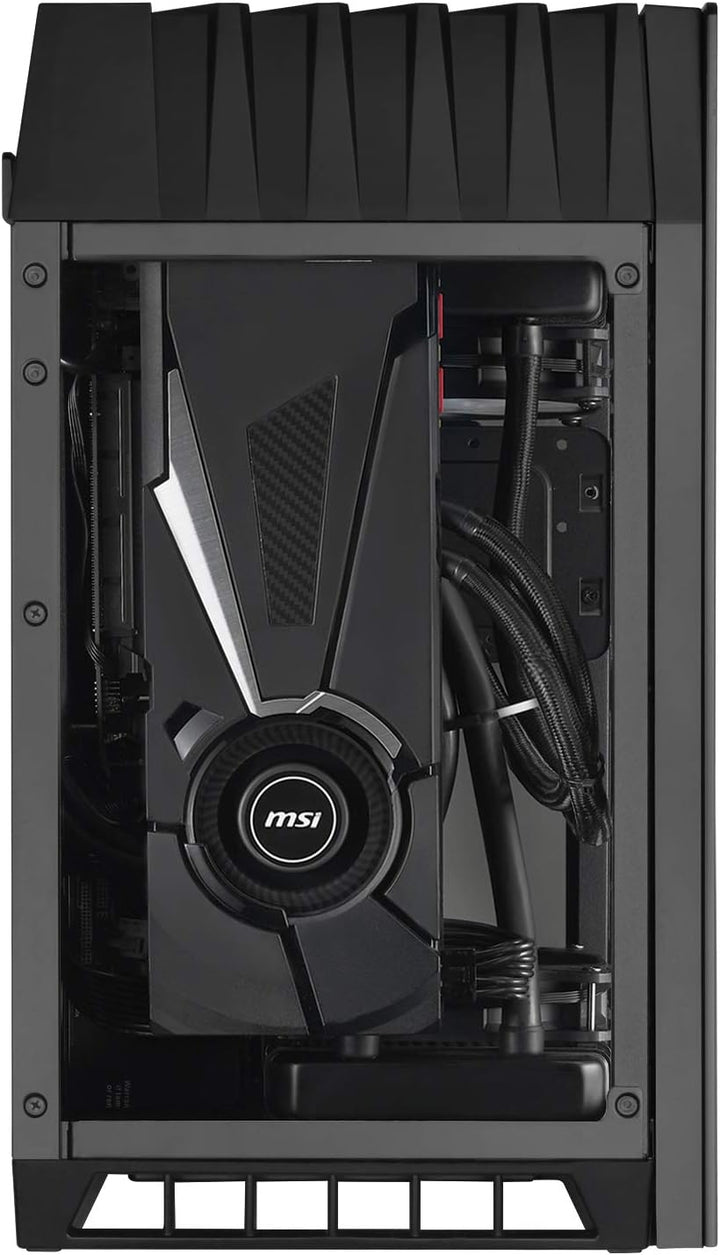 SilverStone SST-LD03B Lucid Mini Tower Mini-ITX Computer Gehäuse, geräuscharme Leistung bei hohem Lu