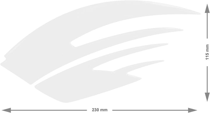 BIKE-label Seitentank Tankpad Motorrad Weiss kompatibel für Honda 810014