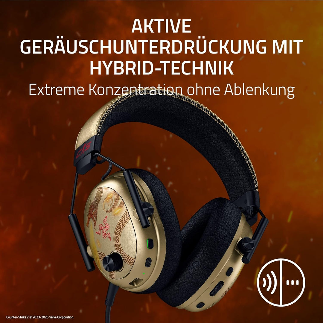 Razer BlackShark V3 Pro CS2 - Kabelloses E-Sport-Headset mit Geräuschunterdrückung - 50mm Audio Trei