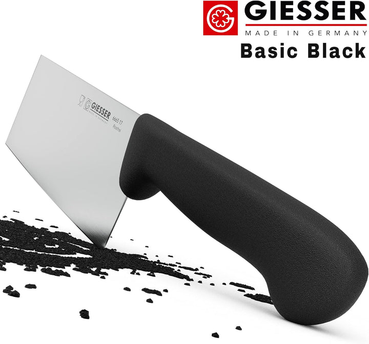 Giesser seit 1776 - Made in Germany - schwarz, Basic Black, Klinge 17 cm, rutschfest, Hackmesser spü