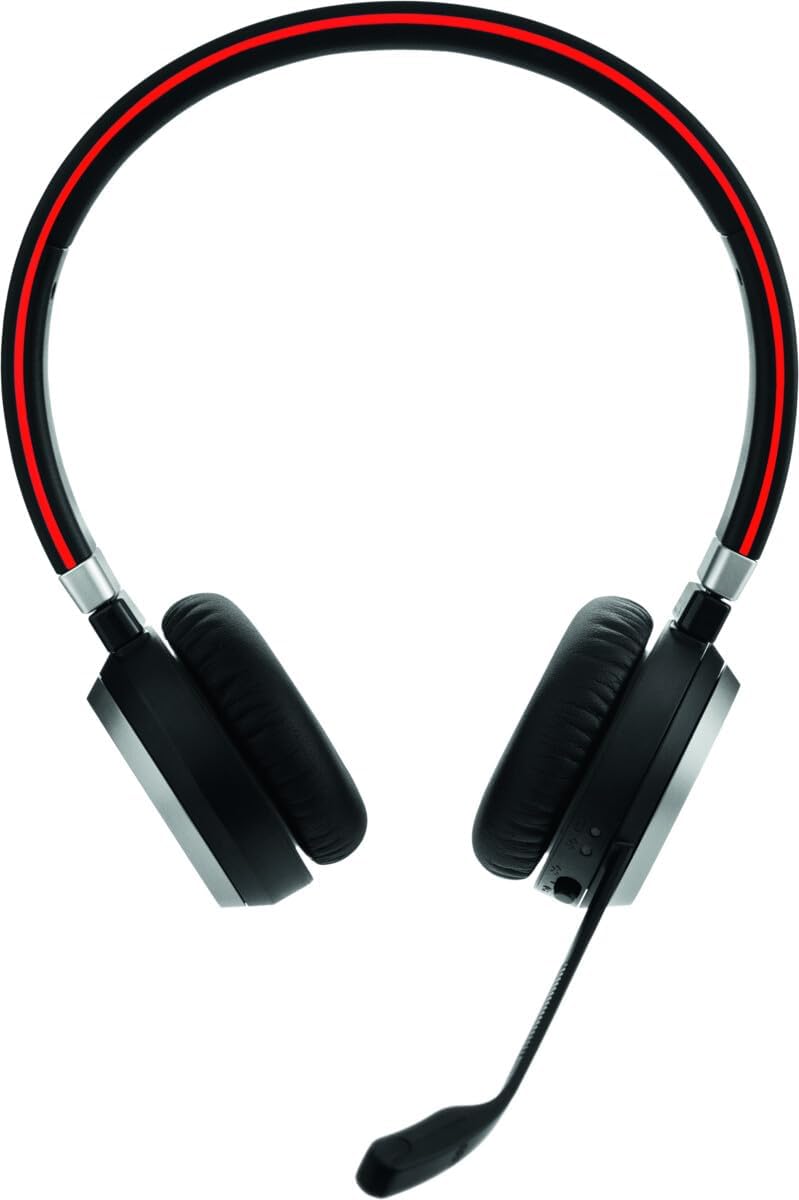 Jabra Evolve 65 SE Kabellose Stereokopfhörer – Bluetooth, Mikrofon mit Geräuschunterdrückung, lange