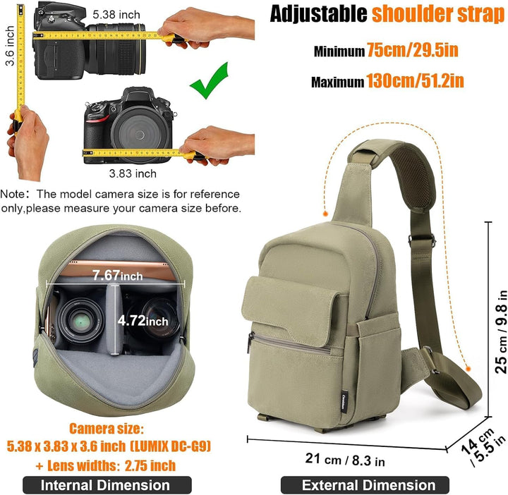 Cwatcun Kameratasche,Wasserdicht Kamerataschen Grosse Umhängetasche, Kamera Tasche für Spiegelreflex