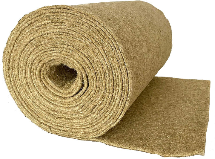 Nagerteppich 100% Hanf, Meterware, 1 m x 25 m x ca. 0,5 cm dick, Nagermatte, Hanfmatte für Kaninchen