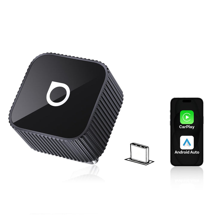 2026 Verbesserter OTTOCAST Mini Slim (USB-C Edition), 2-in-1 Wireless CarPlay & Android Auto Adapter