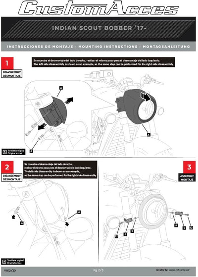 Customacces Batwing SML Langer Scheibe Transparent Puig ref.21074W für Indian Scout Bobber 18'-21' C