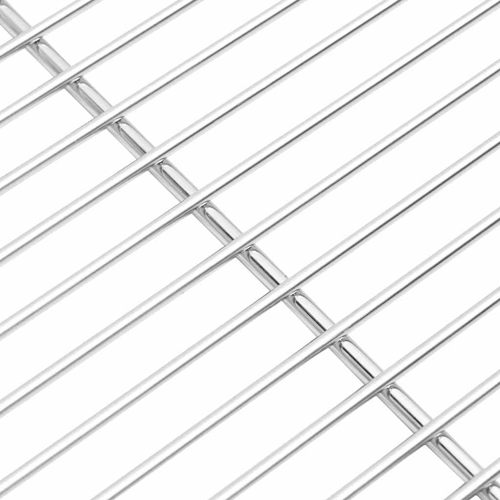 vidaXL Grillrost Silber 50 x 35 cm Edelstahl, Garten und Terrasse, Rechteckiges Edelstahl-Rost, mode
