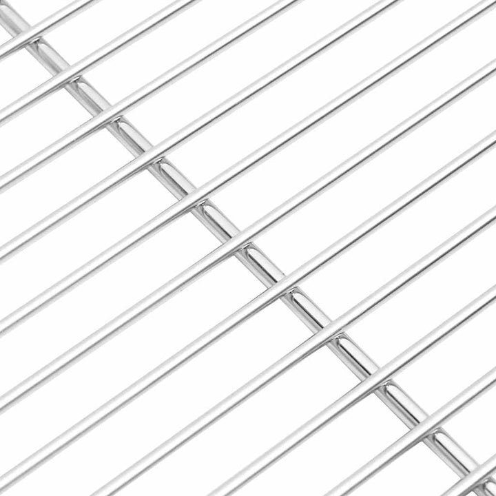 vidaXL Grillrost Silber 50 x 35 cm Edelstahl, Garten und Terrasse, Rechteckiges Edelstahl-Rost, mode