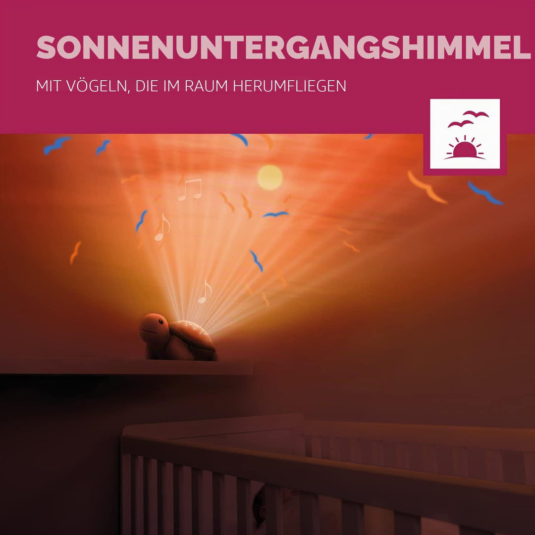 ZAZU Tim The Turtle Projektor – Baby Slumber Tragbare Bettlampe | Sonnenuntergang-Himmel-Projektor |