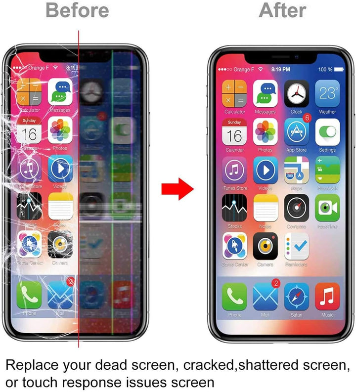 Hoonyer Display für iPhone X mit 3D-Touch und Ersatzbildschirm-Reparatur-Kit (iPhone X LCD Display),