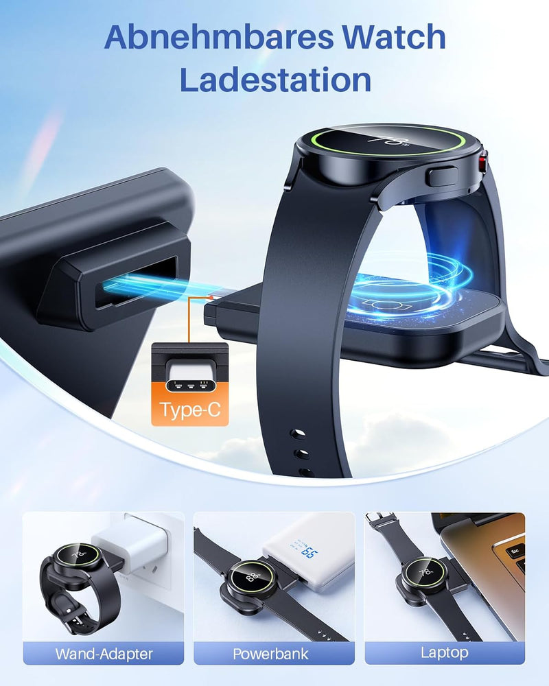 LK Kabellose Ladestation für Samsung Neu 3 in 1 Induktive Ladestaion für Samsung Galaxy Watch 7 Ultr