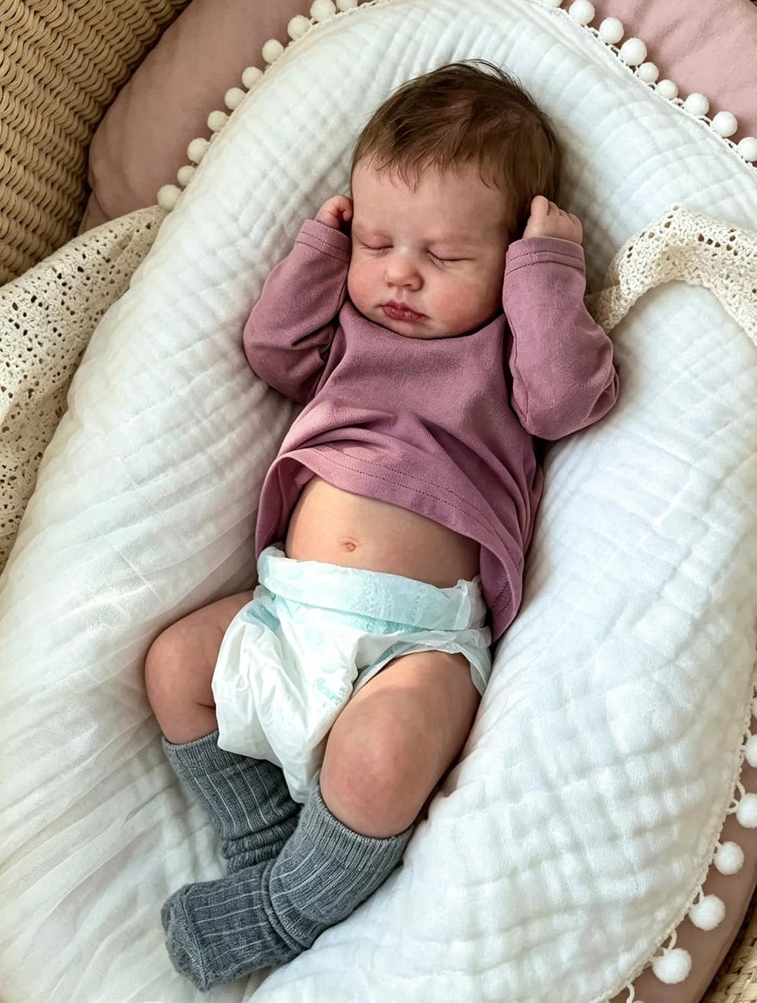 Zero pam Baby Reborn 48 cm, für Mädchen, realistisch, Babys, die echt Aussehen, kompletter Körper mi