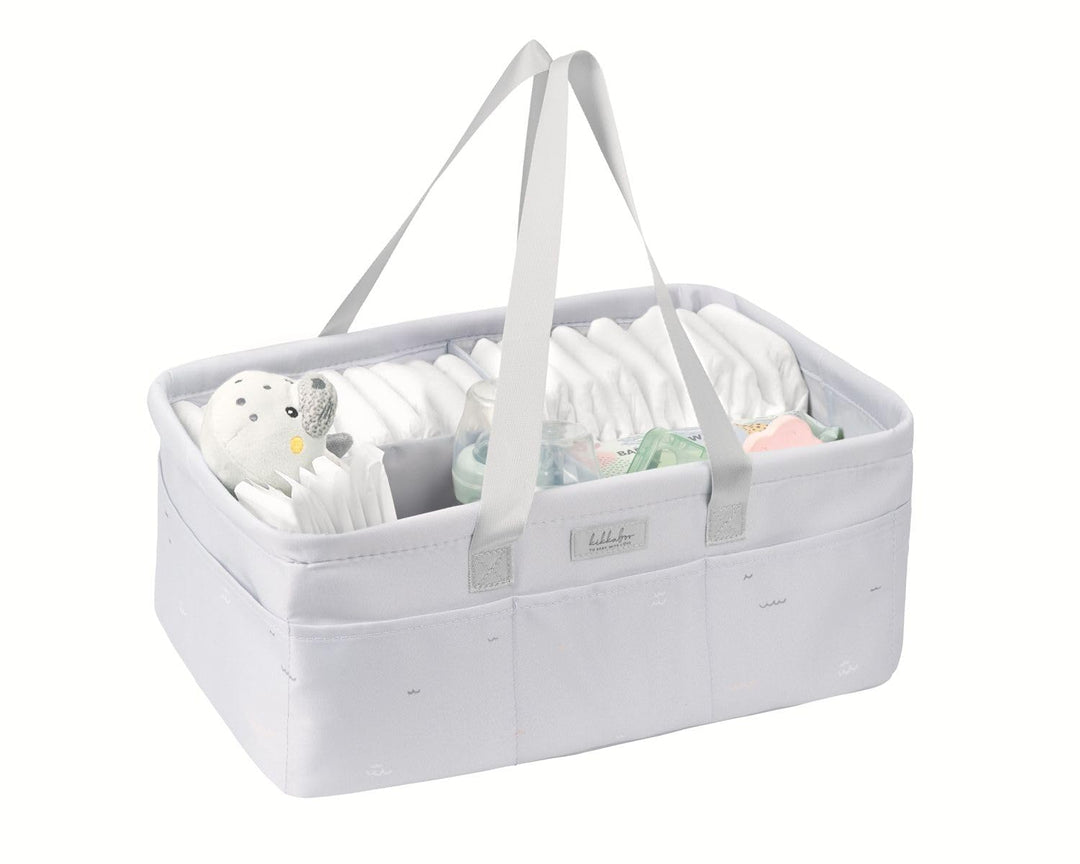 Kikkaboo Wickeltasche, Korb, Windelorganizer faltbar Griffe abnehmbare Trennwand, Farbe:weiss, Wei&#