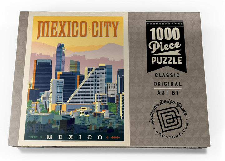 Mexiko: Mexiko-Stadt, Vintage Poster - Premium 1000 Teile Puzzle - MyPuzzle Sonderkollektion von And