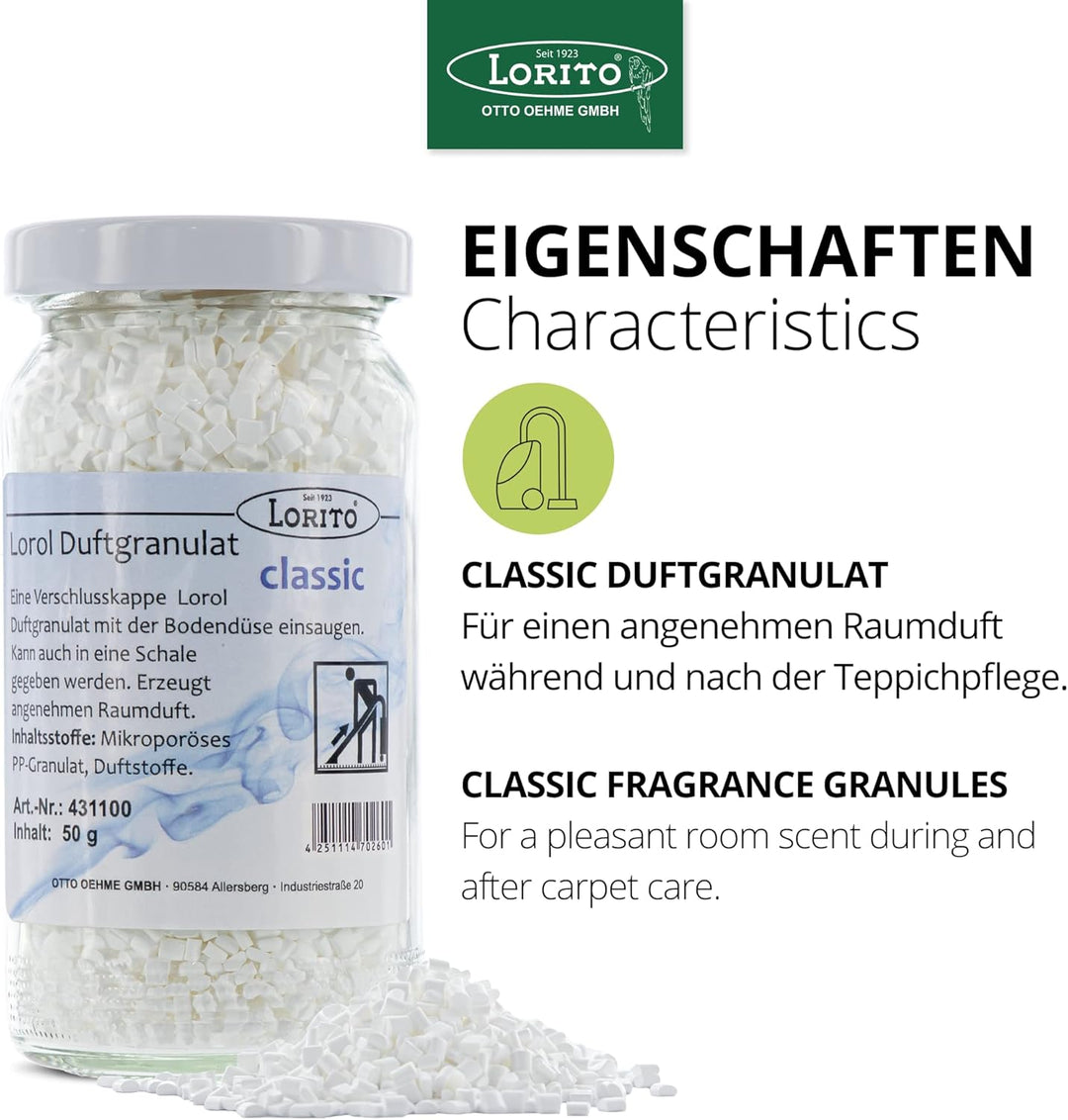 Lorito Lorol Duftgranulat für Staubsauger, Set mit 8 Düften, Staubsaugerduft Duftgranulat Staubsauge