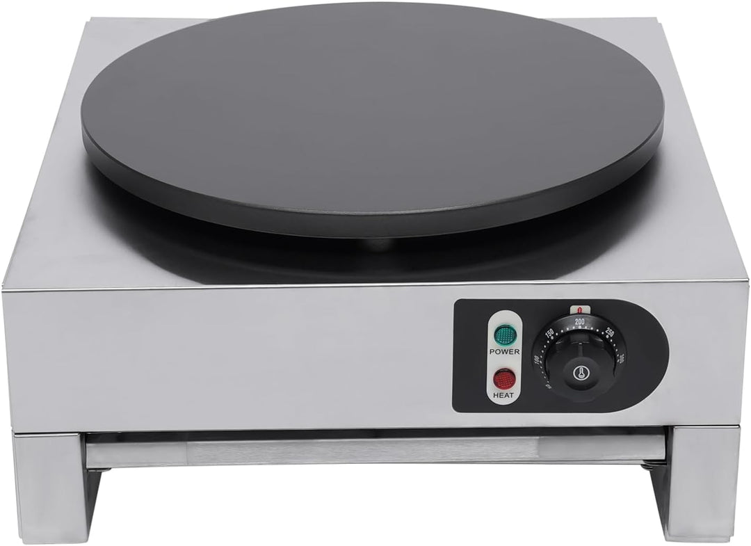 Elektrischer Crepes Maker und Poffertjes Macher Ø 40 cm - Antihaftbeschichteter Pfannkuchen Maker mi