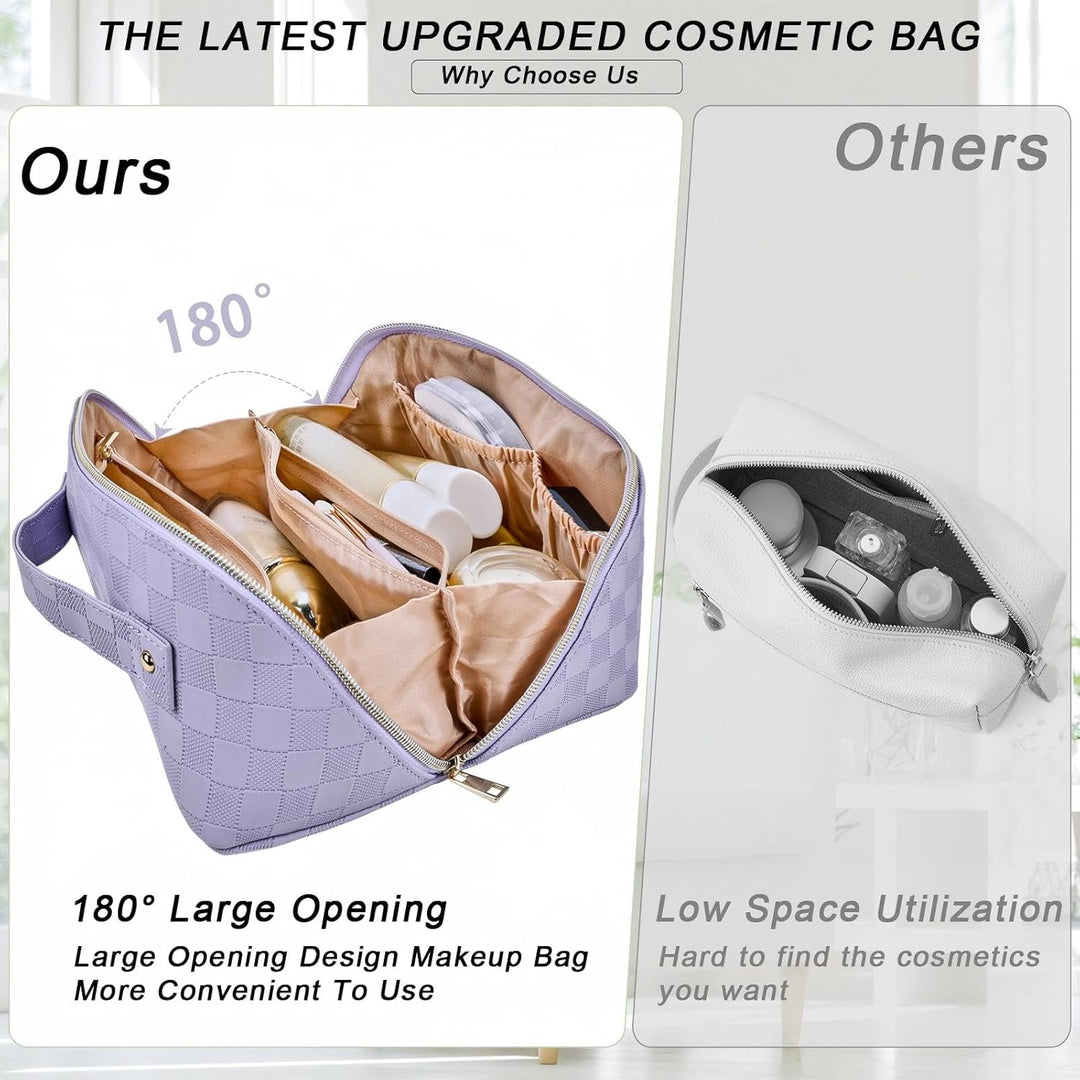 Reise Kosmetiktasche Damen mit Grossem,Tragbare Reise Make Up Tasche,Wasserdichter Schminktasche kul