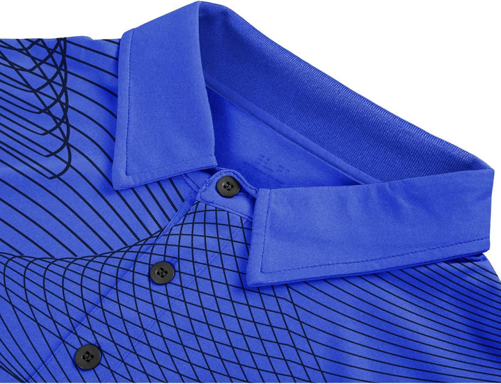 JACKETOWN Poloshirts Herren Kurzarm Hemd Männer Bedrucktes T-Shirts Outdoor Sport Atmungsaktiv Golf