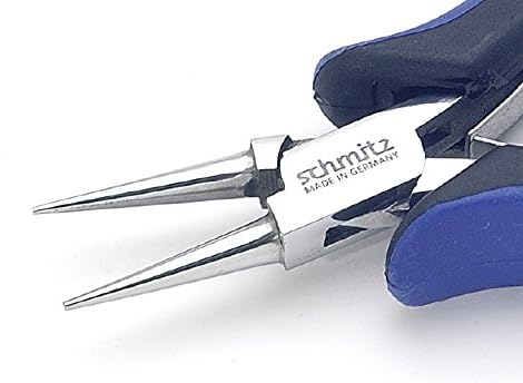 Rundzange 130mm - schmitz 4231HS22 - gerade, kurze Greif-Backen ohne Verzahnung - ESD/EGB - Dissipat