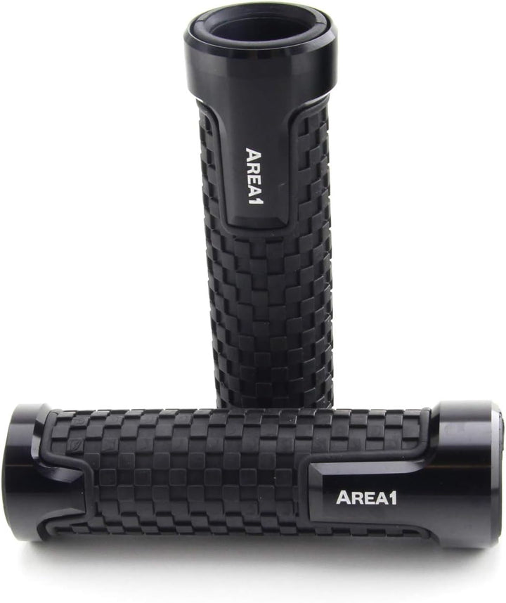 Area1 Styling Set - Motorrad Lenkerenden Spiegel Set e-geprüft + Gewindeabdeckung + Lenkergriffe. Ko
