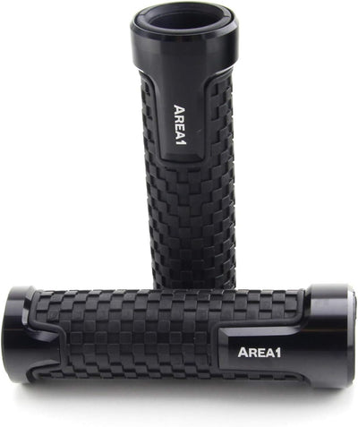 Area1 Styling Set - Motorrad Lenkerenden Spiegel Set e-geprüft + Gewindeabdeckung + Lenkergriffe. Ko