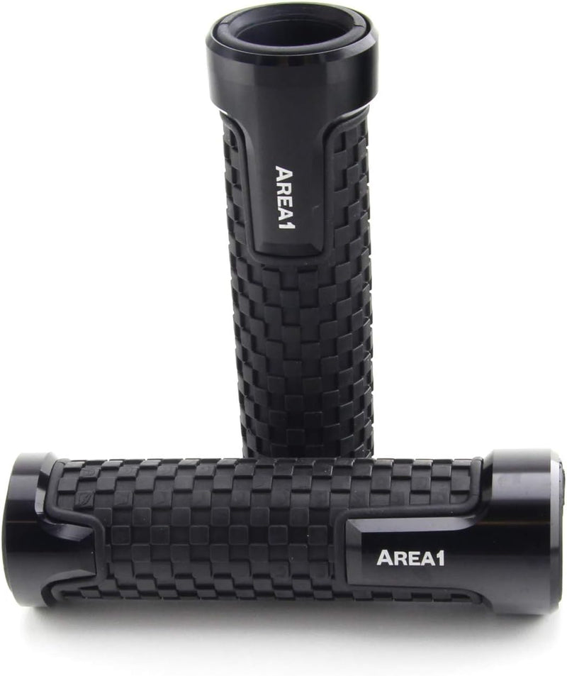 Area1 Styling Set - Motorrad Lenkerenden Spiegel Set e-geprüft + Gewindeabdeckung + Lenkergriffe. Ko