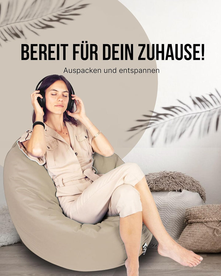 PATCH HOME Sitzsack 2 in 1 Sitzkissen Bodenkissen für Erwachsene &amp; Kinder - Gaming mit Füllung Kisse