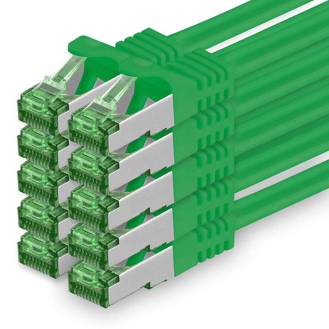 5 M Cat.7 Netzwerk-Kabel 10 Stück Cat7 Patch-Kabel LAN-Kabel Ethernet RJ45 10 Gbit/s (Alle Internetg