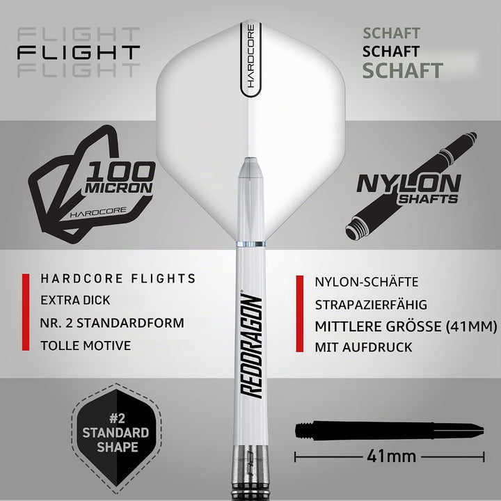 RED DRAGON Darts - Pegasus Profi 80% Tungsten Darts Set | Erhältlich mit Dartpfeile Metallspitze 21g