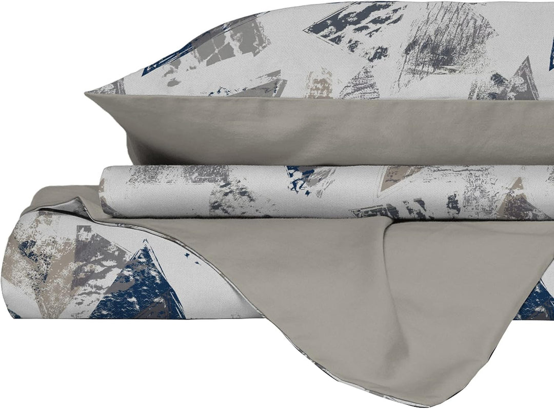 Italian Bed Linen MB Home Italy Fashion Bettbezug Set, Doppelbett, Urban Blu, Urban Blu