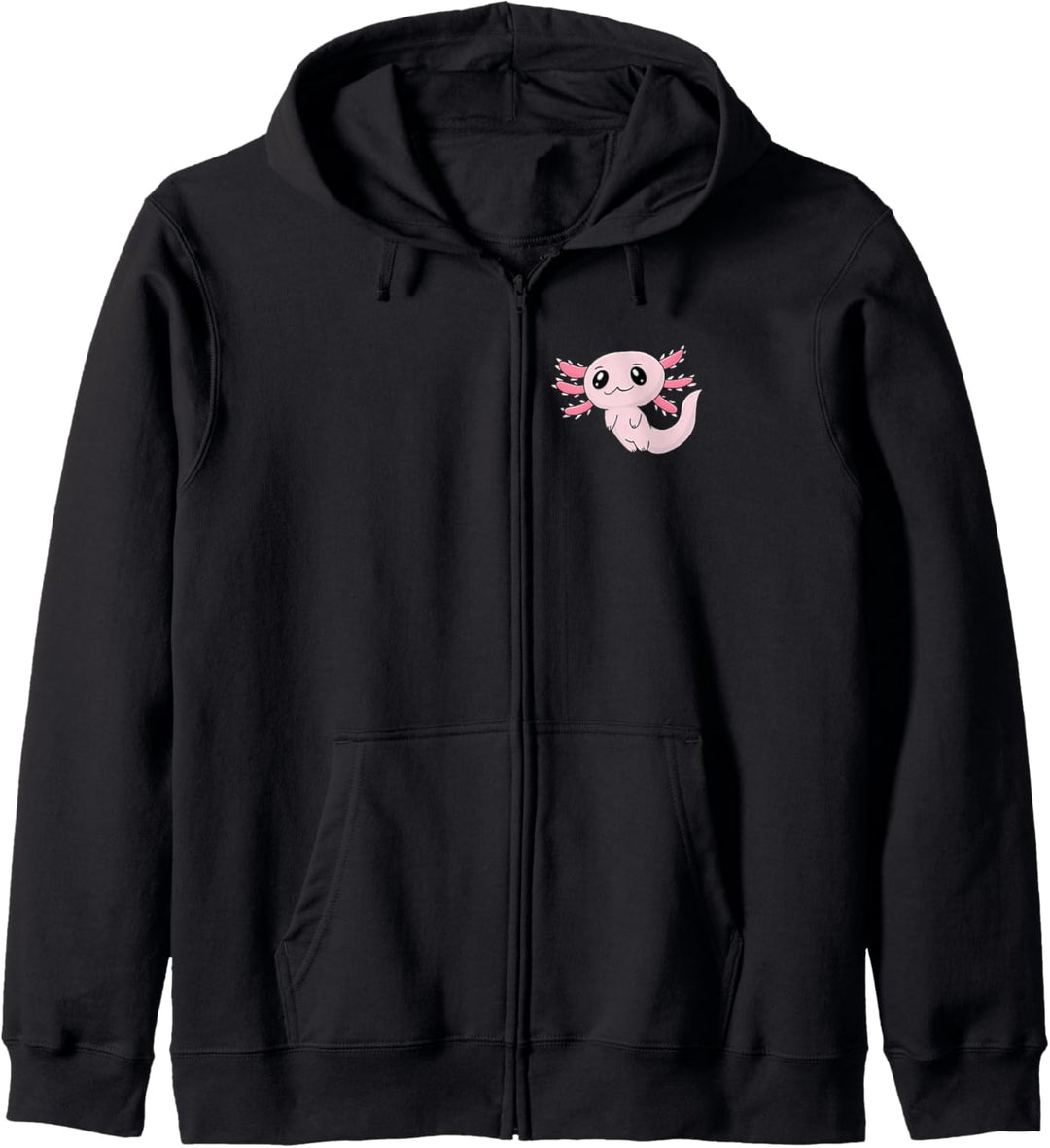 Lustiger, niedlicher Kawaii-Pastell-Axolotl-Anime-Fisch Kapuzenjacke