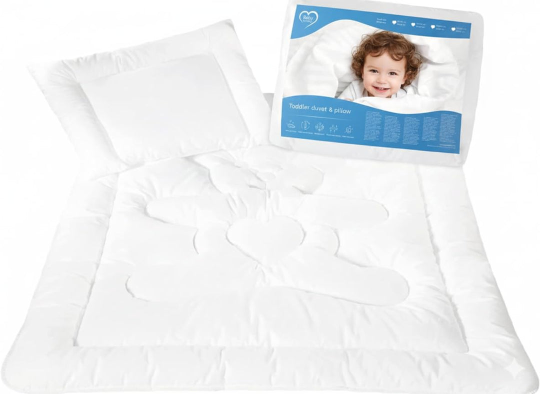 Baby Comfort Kleinkind Kinderbett Bettdecke &amp; Flachkissen Füllung Set 135x100 cm Ganzjahres-Design W