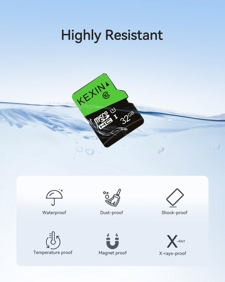 KEXIN Micro SD Karte 32GB 10er Pack, Speicherkarte Micro SD mit SD Adapter, UHS-I, U1, C10, MicroSDH