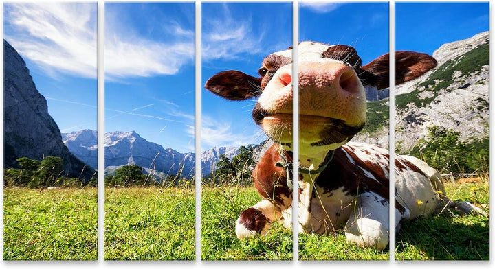 islandburner Bild auf Leinwand Kühe Im Karwendelgebirge In Österreich Bilder Wandbilder Poster Leinw
