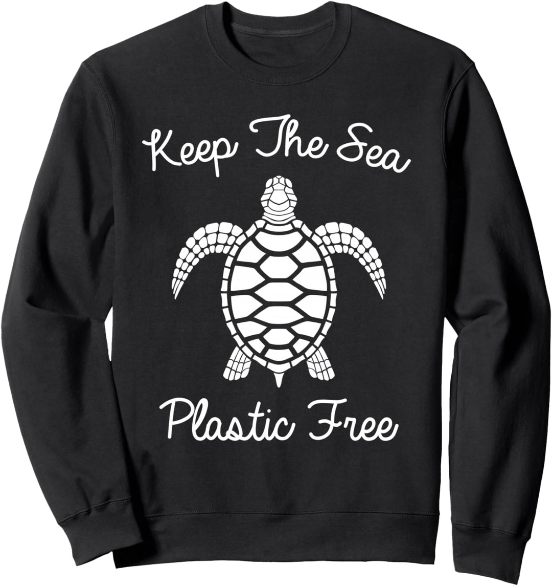 Halten Sie das Meer frei von Plastik, um eine Schildkröte zu Sweatshirt