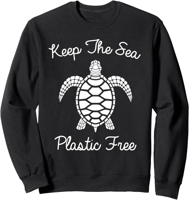 Halten Sie das Meer frei von Plastik, um eine Schildkröte zu Sweatshirt
