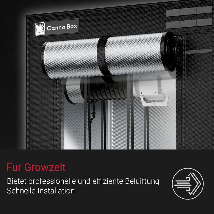 Regelbar Rohrventilator 100mm Set 220 m³/h Abluftset mit Drehzahlgeregelt Abluftventilator,Aktivkohl