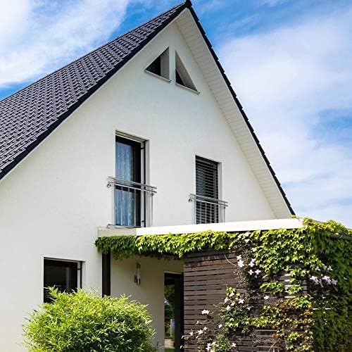 ECD Germany Französischer Balkon 100 x 90 cm | mit 7 Füllstäben | glänzend | aus Edelstahl | Balkong
