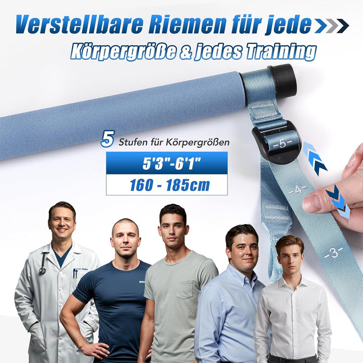 ALongSong Pilates Bar Set mit Widerstandsbänder Krafttraining 180LBS/140LBS Resistance Bands Fitness