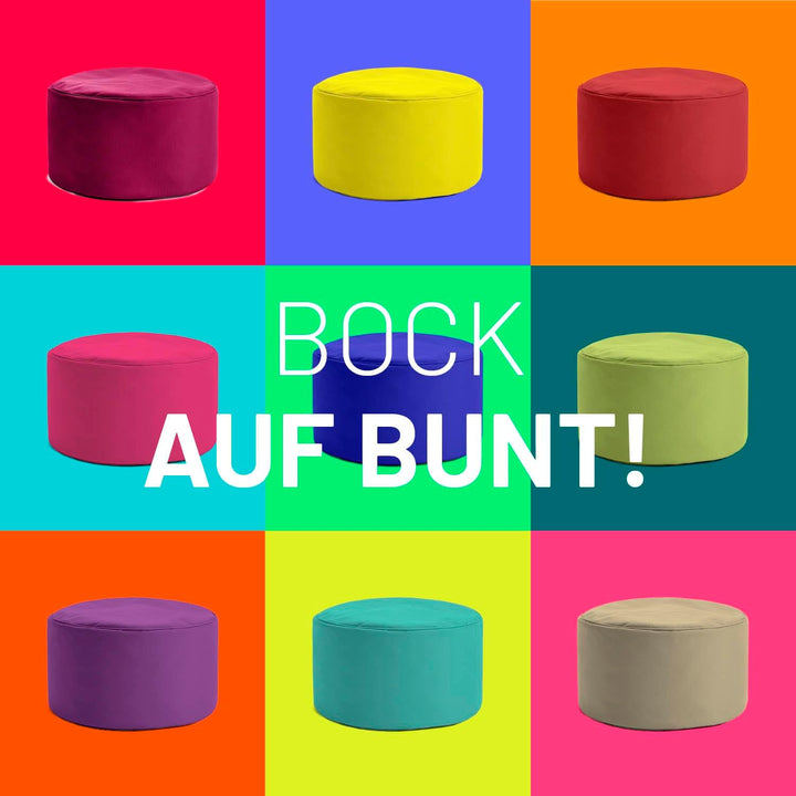 Lumaland Sitzsack Pouf (50 L) | Kompakter Sitzsack mit 3-in-1-Funktion: bequemer Hocker, praktisches