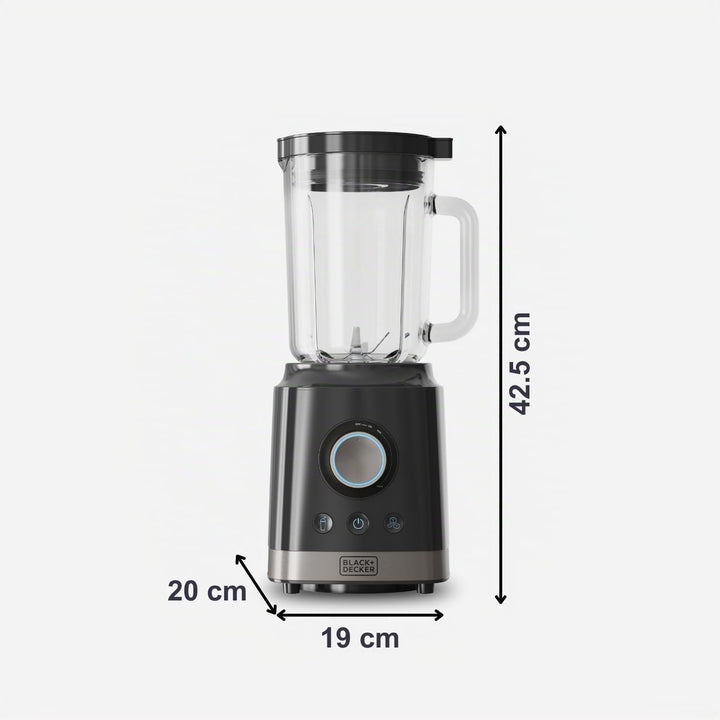 BLACK+DECKER – Standmixer BXJB2000E 2000W | Glasbehälter 1,8 L | Edelstahlklingen | Turbo-, Smoothie